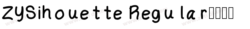 ZYSihouette Regular字体转换